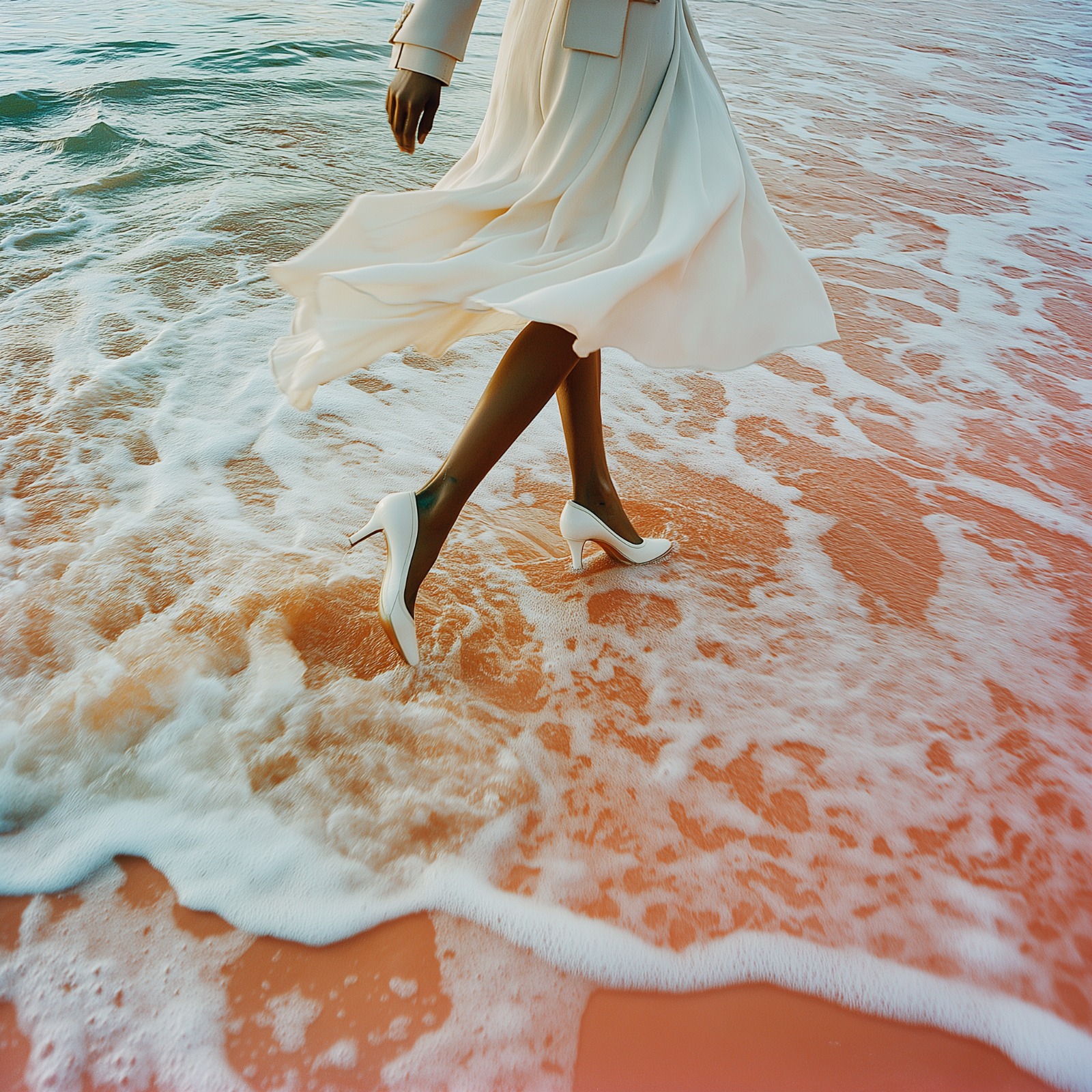 Person walking on beach
